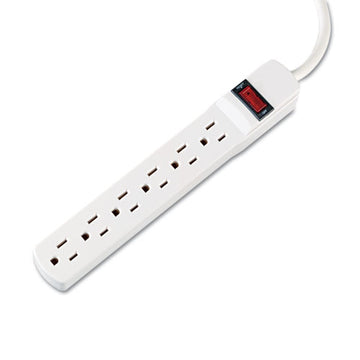 Innovera® Six-outlet Power Strip, 15 Ft Cord, 1.94 X 10.19 X 1.19, Ivory freeshipping - TVN Wholesale